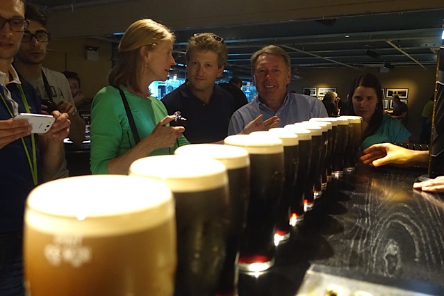 Mike Ryan at the Guinness Storehouse with guests | Chauffeur Tours Ireland